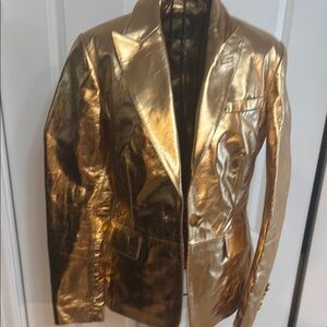 Gold Metallic Women's Blazer